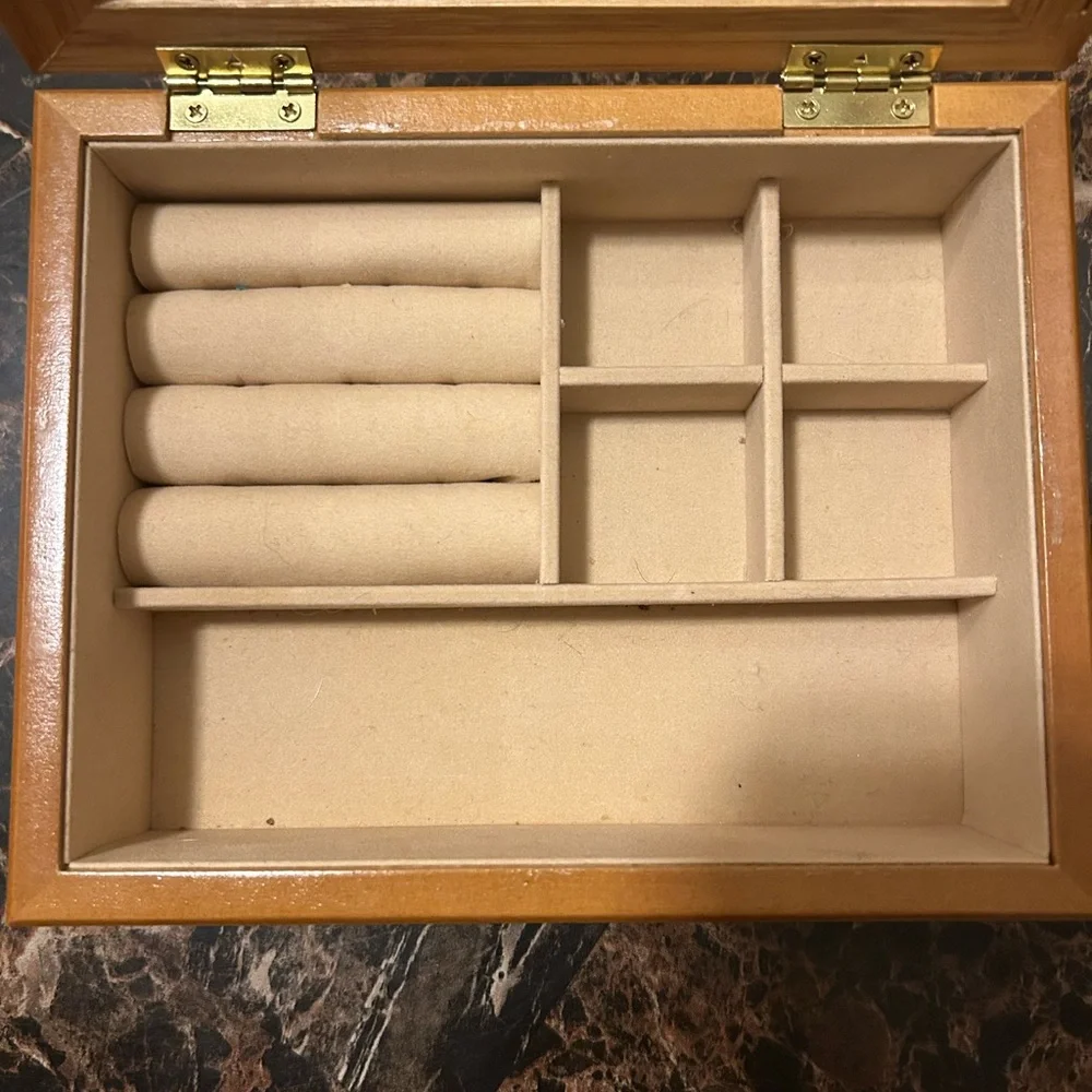 Engraved wooden picture frame,  Jewelry box combo with  Mother themed text